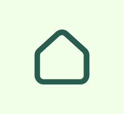 A green icon of a house with the letter u in it.